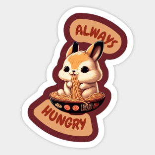 Always Hungry Fox Sticker